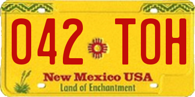 NM license plate 042TOH
