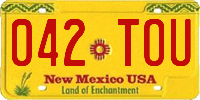 NM license plate 042TOU