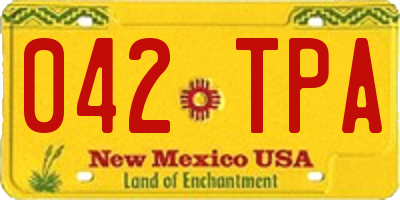 NM license plate 042TPA