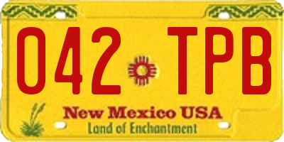 NM license plate 042TPB