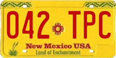 NM license plate 042TPC