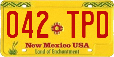 NM license plate 042TPD