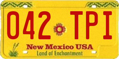 NM license plate 042TPI