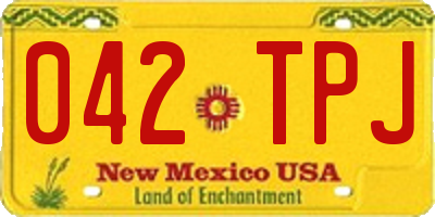 NM license plate 042TPJ