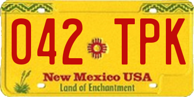 NM license plate 042TPK