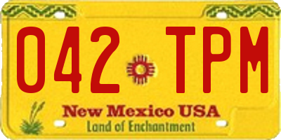 NM license plate 042TPM