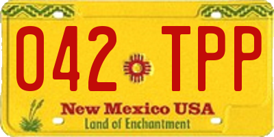 NM license plate 042TPP
