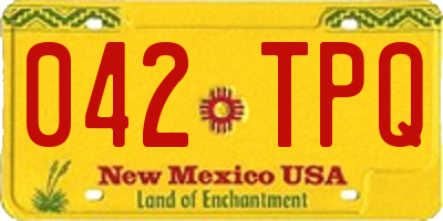 NM license plate 042TPQ