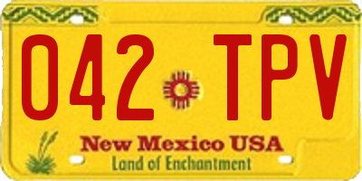 NM license plate 042TPV