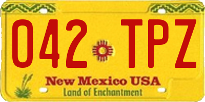 NM license plate 042TPZ