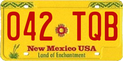 NM license plate 042TQB