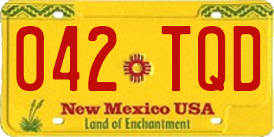 NM license plate 042TQD