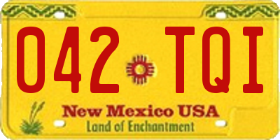 NM license plate 042TQI
