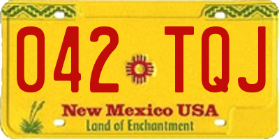 NM license plate 042TQJ