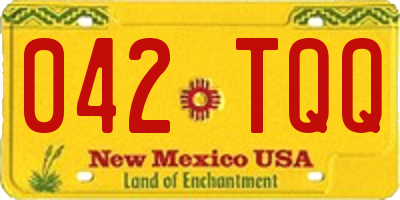 NM license plate 042TQQ