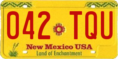 NM license plate 042TQU
