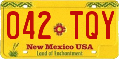NM license plate 042TQY
