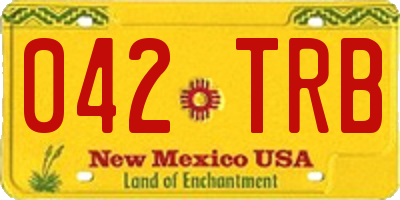 NM license plate 042TRB