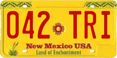 NM license plate 042TRI
