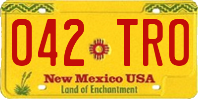 NM license plate 042TRO