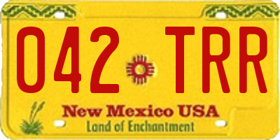 NM license plate 042TRR