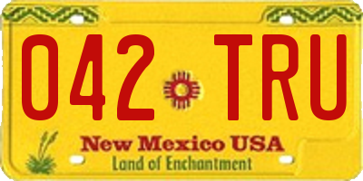 NM license plate 042TRU