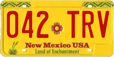 NM license plate 042TRV