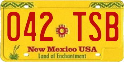 NM license plate 042TSB