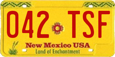 NM license plate 042TSF