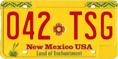 NM license plate 042TSG
