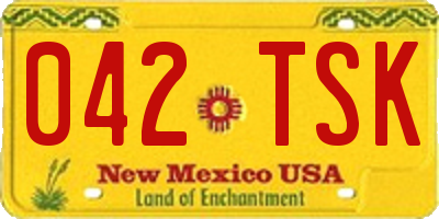 NM license plate 042TSK