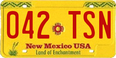 NM license plate 042TSN