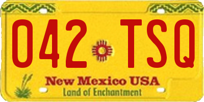 NM license plate 042TSQ