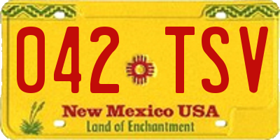 NM license plate 042TSV