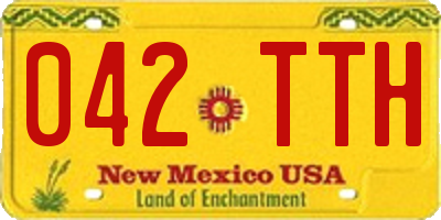 NM license plate 042TTH