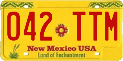 NM license plate 042TTM