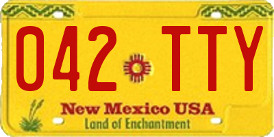 NM license plate 042TTY