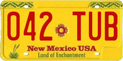 NM license plate 042TUB