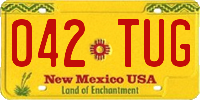 NM license plate 042TUG