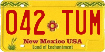 NM license plate 042TUM