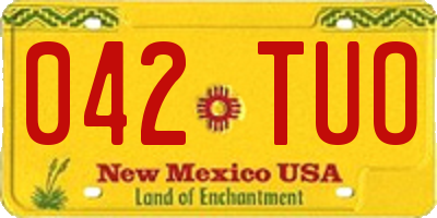 NM license plate 042TUO