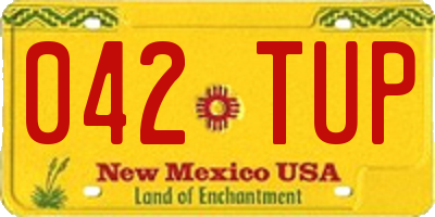NM license plate 042TUP