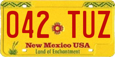 NM license plate 042TUZ
