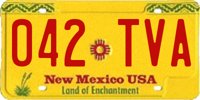 NM license plate 042TVA