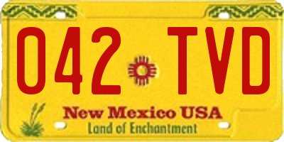 NM license plate 042TVD