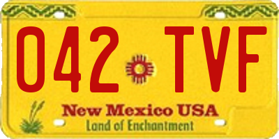 NM license plate 042TVF