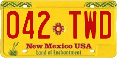 NM license plate 042TWD