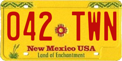 NM license plate 042TWN