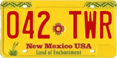 NM license plate 042TWR