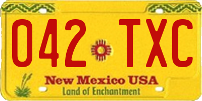 NM license plate 042TXC